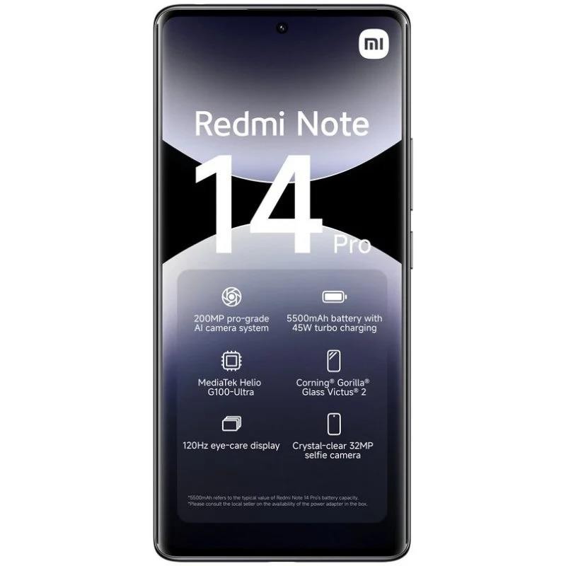Xiaomi Redmi NOTE 14 Pro 6.67 8GB 256GB 200MP NFC 4G BLACK